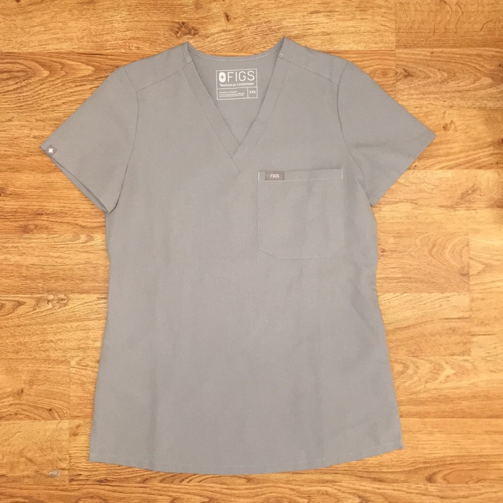 Figs: casma top in cement—xxs petite